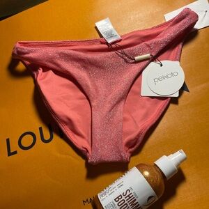 Peixoto Shimmery Coral Bikini Bottom